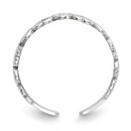 FJC Finejewelers 14k White Gold Polished Hearts Patterned Toe Ring 3mm wide