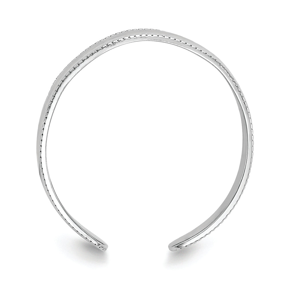 FJC Finejewelers 14k White Gold Polished Toe Ring 3mm wide