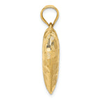 FJC Finejewelers 14k Yellow Gold Textured Puff Heart Charm