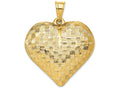 FJC Finejewelers 14k Yellow Gold Textured Puff Heart Charm