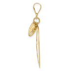 FJC Finejewelers 14k Yellow Gold Open Heart Puffed Heart Charm