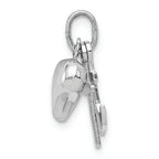 FJC Finejewelers 14k White Gold Heart  Cross And Anchor Charm