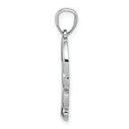 FJC Finejewelers 14k White Gold Polished Small Infinity Heart Charm