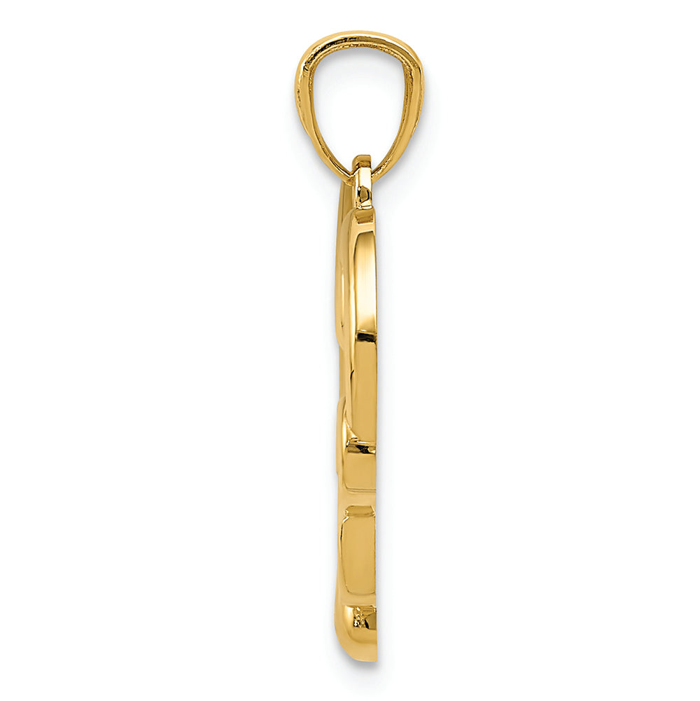FJC Finejewelers 14k Yellow Gold Polished Infinity Heart Charm