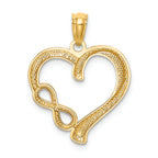 FJC Finejewelers 14k Yellow Gold Polished Infinity Heart Charm