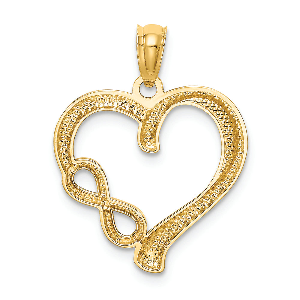 FJC Finejewelers 14k Yellow Gold Polished Infinity Heart Charm