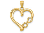 FJC Finejewelers 14k Yellow Gold Polished Infinity Heart Charm