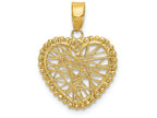 FJC Finejewelers 14k Yellow Gold Open Wire Heart Charm