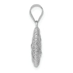 FJC Finejewelers 14k White Gold Open Wire Heart Charm