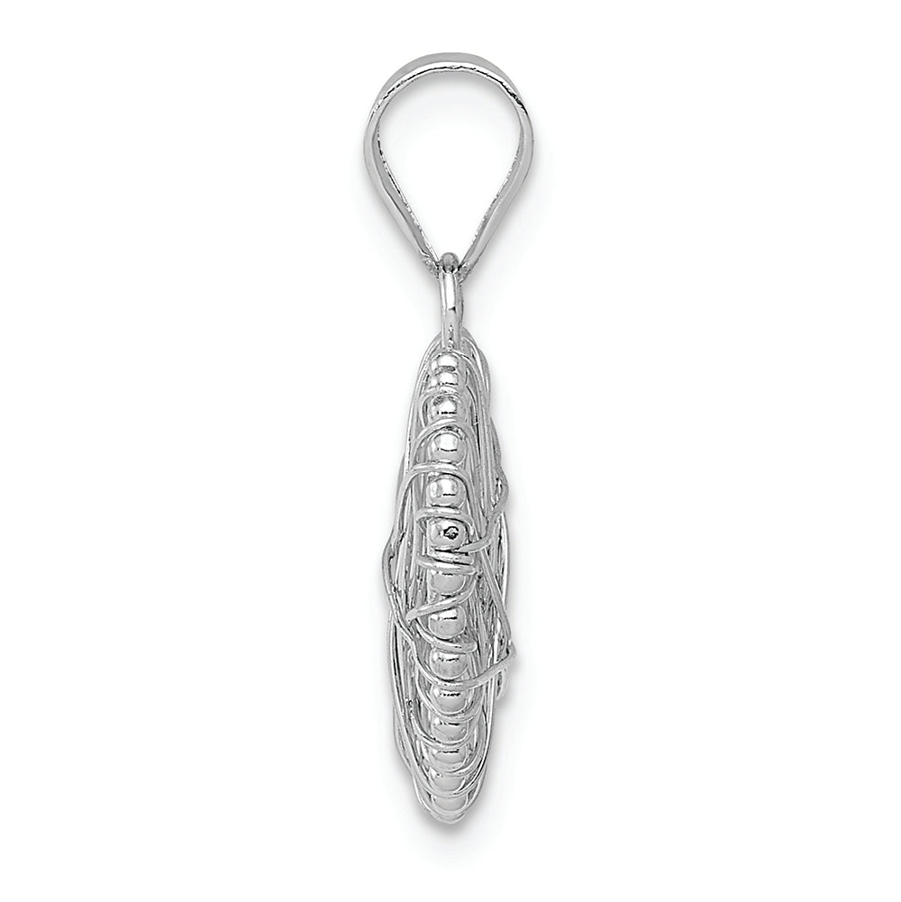 FJC Finejewelers 14k White Gold Open Wire Heart Charm