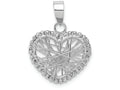 FJC Finejewelers 14k White Gold Open Wire Heart Charm