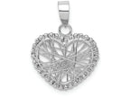 FJC Finejewelers 14k White Gold Open Wire Heart Charm