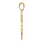 FJC Finejewelers 14k Yellow Gold with Rhodium Polished Heart Cluster Charm