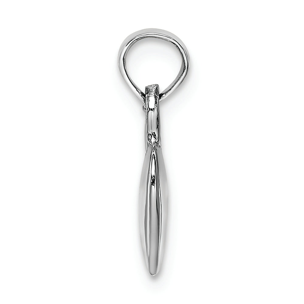 FJC Finejewelers 14k White Gold White Mini 3d Heart Charm
