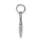 FJC Finejewelers 14k White Gold White Mini 3d Heart Charm
