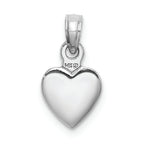 FJC Finejewelers 14k White Gold White Mini 3d Heart Charm