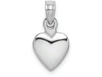 FJC Finejewelers 14k White Gold White Mini 3d Heart Charm