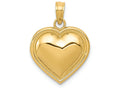 FJC Finejewelers 14k Yellow Gold Polished Heart Charm
