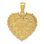 FJC Finejewelers 14 Kt Tri Color Gold Polished #1 Mom Shadowbox Charm