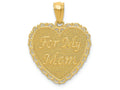 FJC Finejewelers 14k Yellow Gold Polished For My Mom Thanks For Everything Charm