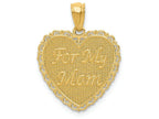 FJC Finejewelers 14k Yellow Gold Polished For My Mom Thanks For Everything Charm