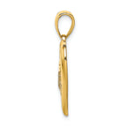 FJC Finejewelers 14k Yellow Gold Polished Heart with Mom On Left Side Charm