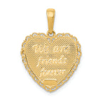 FJC Finejewelers 14k Yellow Gold Polished For My Sisterwithe Are Forever Friends Charm