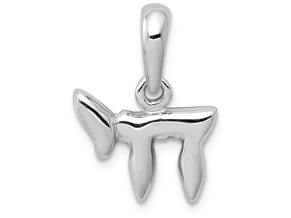 FJC Finejewelers 14k White Gold Chai (life) Charm