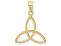FJC Finejewelers 14k Yellow Gold 3 Point Bright Cut Open Star Charm