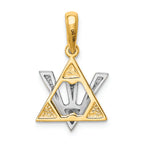 FJC Finejewelers 14k Star Of David with Shin Charm
