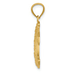 FJC Finejewelers 14k Yellow Gold Polished Textured Moon Stars Charm
