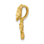 FJC Finejewelers 14k Yellow Gold Satin Bright Cut Rose Chain Slide Charm