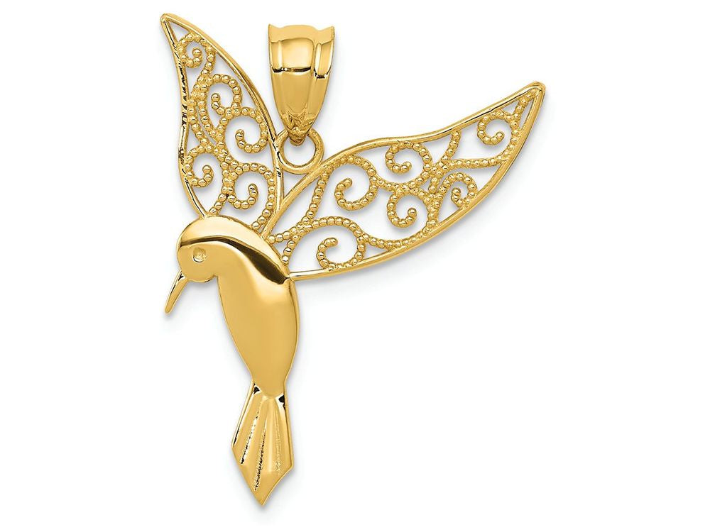 FJC Finejewelers 14k Yellow Gold Polished Hummingbird Charm