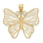 FJC Finejewelers 14k Yellow Gold Polished Large Butterfly Charm