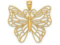 FJC Finejewelers 14k Yellow Gold Polished Large Butterfly Charm