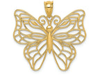 FJC Finejewelers 14k Yellow Gold Polished Large Butterfly Charm