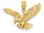 FJC Finejewelers 14k Yellow Gold Polished Textured Eagle Charm