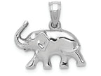FJC Finejewelers 14k White Gold Polished Elephant Charm