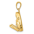 FJC Finejewelers 14k Yellow Gold Polished  Jaws Shark Head Mouth Open Charm