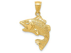 FJC Finejewelers 14k Yellow Gold Polished Textured Bass Charm