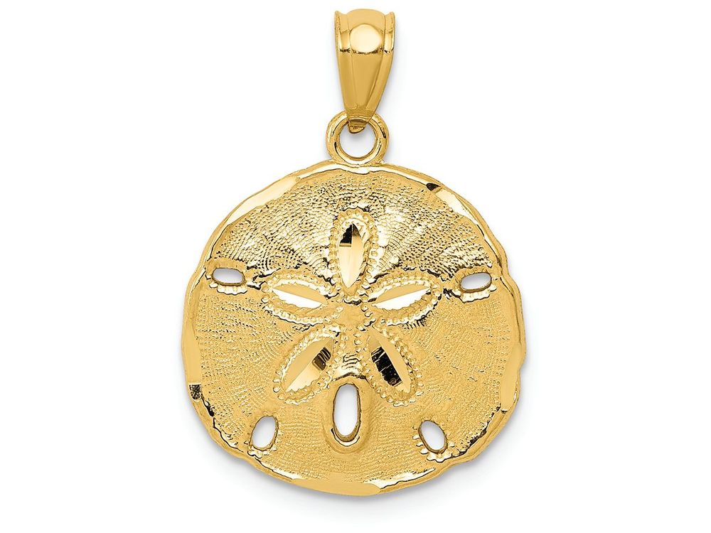 FJC Finejewelers 14k Yellow Gold Polished Large Sand Dollar Charm