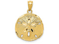 FJC Finejewelers 14k Yellow Gold Polished Large Sand Dollar Charm