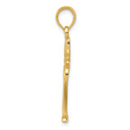 FJC Finejewelers 14k Yellow Gold Polished And Textured  Palmetto Palm Tree Charm