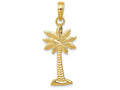 FJC Finejewelers 14k Yellow Gold Polished And Textured  Palmetto Palm Tree Charm