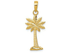 FJC Finejewelers 14k Yellow Gold Polished And Textured  Palmetto Palm Tree Charm