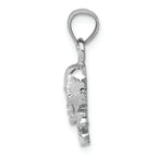 FJC Finejewelers 14k White Gold Skull Cross Bones Charm