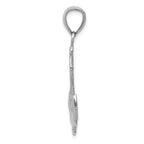 FJC Finejewelers 14k White Gold Polished Anchor with Rope Charm