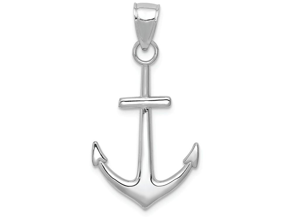 FJC Finejewelers 14k White Gold Gold Polished Anchor Charm