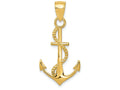 FJC Finejewelers 14k Yellow Gold Polished Anchor with Rope Charm