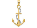 FJC Finejewelers 14k with Y Gold Polished Anchor with Rope Charm